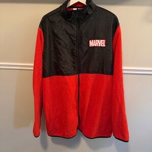 Marvel Fleece Zip Jacket Red Black Disney Store Adult XL